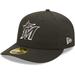 Men's New Era Miami Marlins Black & White Low Profile 59FIFTY Fitted Hat