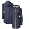 Women's Cutter & Buck Heathered Navy Boston Red Sox Rainier Primaloft Eco Full-Zip Hoodie Long Coat