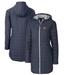 Women's Cutter & Buck Heathered Navy Washington Nationals Rainier Primaloft Eco Full-Zip Hoodie Long Coat