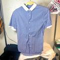 Michael Kors Shirts | Michael Kors Men’s Button Down Short Sleeve Shirt | Color: Blue/White | Size: S