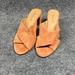 Madewell Shoes | Madewell Greer G1982 Slip On Mule Sandal Size 7 | Color: Orange | Size: 7