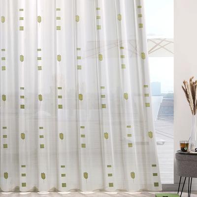Gardine WECKBRODT "Ruby" Gr. 2, beige (natur, grün), B:250cm H:245cm, Polyester, Gardinen, Webscherli, Bedruckt, Allover,Floral, halbtransparent, Bleiband, Store Image