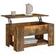 Festnight Coffee Table Lift Top Coffee Table Wood Lifting Coffee Table Tea Table with Storage Shelf for Living Room Smoked Oak 79x49x41 cm Engineered Wood