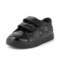 Kickers Baby Girls Tovni Star Velcro Patent Leather Sport Low, Black, 8 UK Child