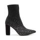 Dune Ladies ODISHA Hot-Stone Embellished Studded Ankle Boots Size UK 7 Block Heel