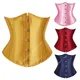 Corset sous le buste à lacets pour femme corset gothique sexy spoeur de taille jaune bleu rose