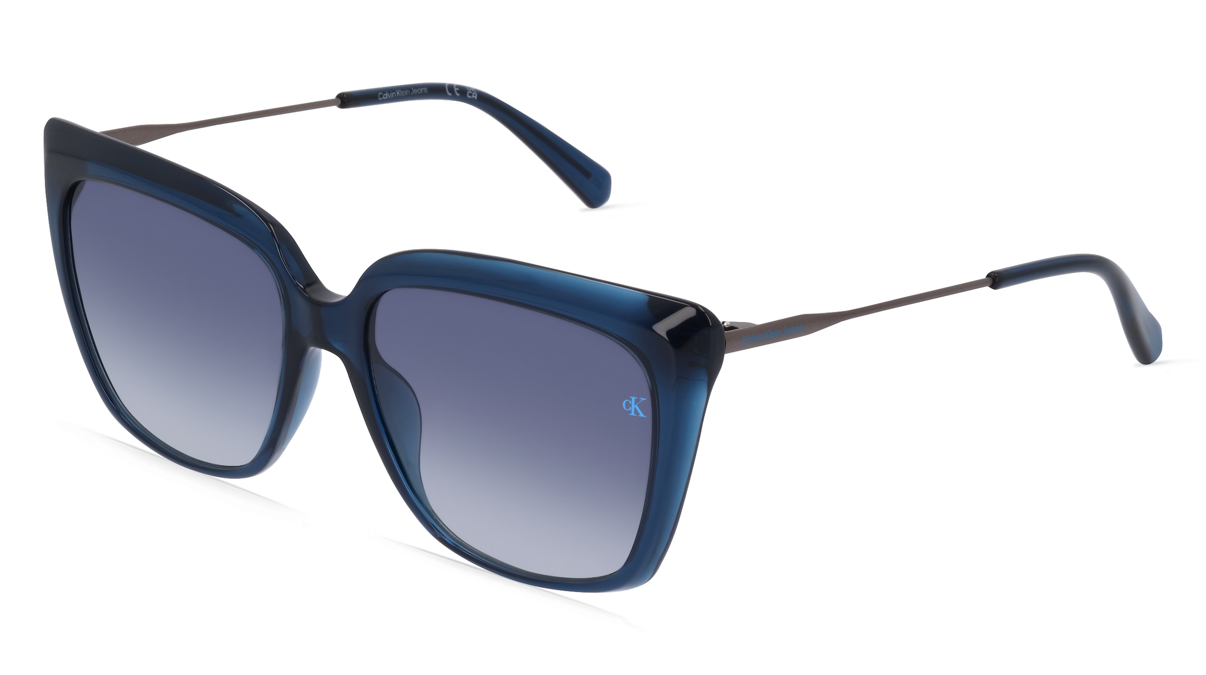 Calvin Klein Jeans CKJ22601S Damen-Sonnenbrille Vollrand Butterfly Kunststoff-Gestell, blau