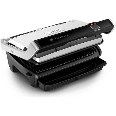 Kontaktgrill TEFAL "GC760D Optigrill Elite XL", schwarz (edelstahlfarben, schwarz), B:37,5cm H:22,9cm T:48,1cm, Kontaktgrill_Standgrill_Tischgrill_Teppanyakigrill, Countdown zum perfekten Ergebnis, extra Grillboost für Grillstreifen