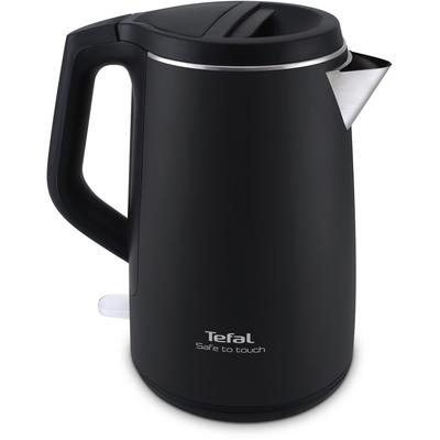 TEFAL Wasserkocher "Safe to Touch KO3718", schwarz, B:16cm H:26,5cm T:23,5cm, Wasserkocher, Doppelwandig, 360 drehbare Öffnung, Anti-Kalk Filter, kabellos Image