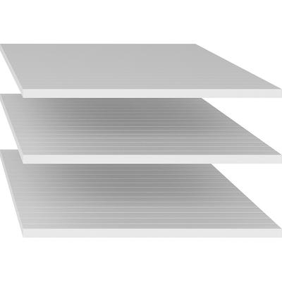 Einlegeboden INOSIGN "Sigma, Breite 98 cm", grau (alu rayas 1), B:98cm H:2,2cm T:54,2cm, FSC-zertifizierter Holzwerkstoff, Einlegeböden, 3 teiliges Set, Einlegeboden Zubehör für Serie Sigma Image