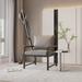 Modern Accent Chair with Black Powder Coated Metal Frame