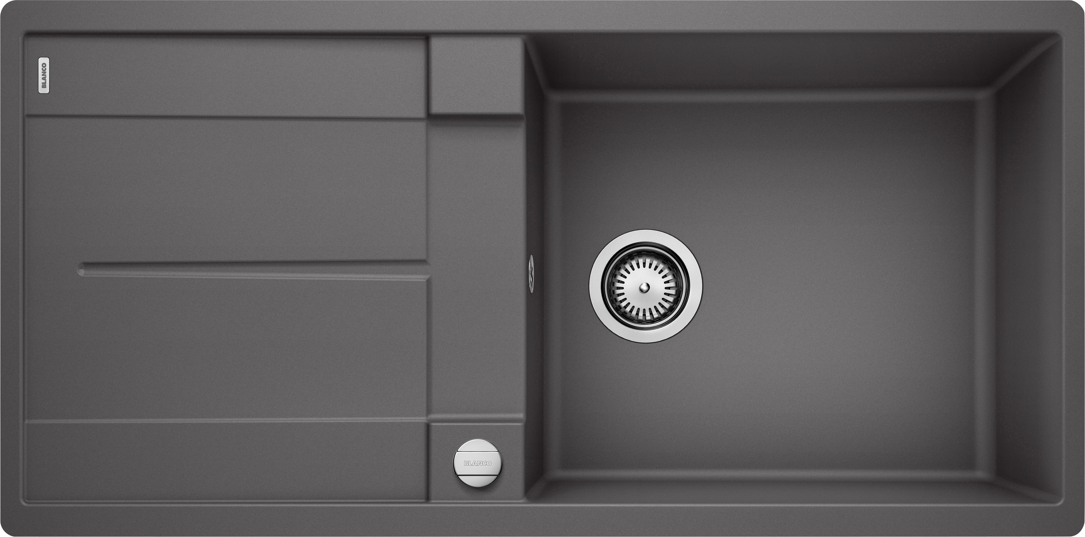 Granitspüle BLANCO "METRA XL 6 S-F", felsgrau, B:49cm H:19cm T:99cm, Verbundwerkstoff, Küchenspülen, erhältlich in mehreren Farben Image