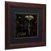 Trademark Fine Art 'Black Gold Herbs I' Framed Graphic Art Canvas in Green | 16 H x 16 W x 0.5 D in | Wayfair ALI4734-W1111BMF