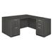 Regency Legacy L Desk w/ Double Full Pedestal Drawer Unit Wood in Gray | 29 H x 66 W x 101 D in | Wayfair LLDFP6630AG