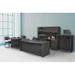 Regency Legacy U Desk w/ Bow Front Double Full Pedestal Drawer Unit Wood in Brown | 29 H x 71 W x 106 D in | Wayfair LUDBFFP7135AG