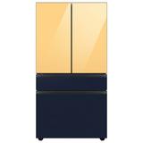 Samsung Bespoke 23 cu. ft. Smart 4-Door Refrigerator w/ Beverage Center & Custom Panels Included, in Pink/Blue/Black | Wayfair