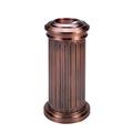 WANWEN Trash Can Combo Set Waste Recycle Bin Roman Column Trash Can Ashtray Round Retro Hotel Mall Lobby Creative Trash Can Wastebasket (Color : Brass) little surprise