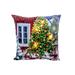 The Holiday Aisle® Led Velvet Cushion (Christmas Tree On Wagon) (18 X 18) - Set Of 2 Polyester/Polyfill/Velvet | 18 H x 18 W x 2 D in | Wayfair