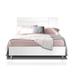 Ebern Designs Tikera Platform Bed Wood in White/Black | 45 H x 69 W x 83 D in | Wayfair 40799C64E6D944EA9F605981032D9F4D