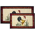 Brown 40 x 20 x 0.2 in Kitchen Mat - Rosalind Wheeler Allistair Dot Rooster 2 Piece Kitchen Mat Set | 40 H x 20 W x 0.2 D in | Wayfair