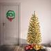 The Holiday Aisle® Slender Green Pine Cashmere Christmas Tree w/ 100 Lights, Metal in Brown | 22 W x 14 D in | Wayfair