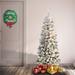 The Twillery Co.® Slender Green Pine Flocked/Frosted Christmas Tree, Metal in Green/White | 21 W in | Wayfair BFA955C374EC439C9AE21C2087FD6541