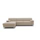 DOMO. Collection Junin Ecksofa, Sofa in L-Form mit Schlaffunktion, Couch Polsterecke, Moderne Eckcouch, beige, 150 x 251 cm