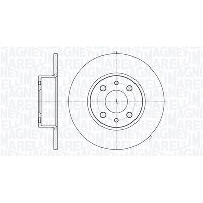 MAGNETI MARELLI Bremsscheibe hinten rechts links voll Ø251mm 251mm für ALFA ROMEO FIAT LANCIA 0000082394418 000008239441