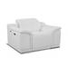 Mod Winter White Italian Leather Recliner Chair - 39.4" x 47.6" x 42.3"