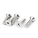 M8x30mm 316 Stainless Steel Fully Thread Flat Head Hex Socket Cap Screw 5pcs - Silver Tone