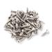 60pcs 12mm x 3mm Stainless Steel Flat-Head Phillips Head Screw - Silver Tone