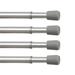 Kenney Fast Fit No Tools 7/16" Spring Tension Rod, 4-Pack