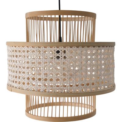 Deckenlampe aus Rattan - Boho-Bali-Design-Pendelleuchte - Yei Image