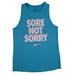 Nike Tops | Nike Sore Not Sorry Blue Gym Workout Sport Dri Fit Tank Top Size Xs | Color: Blue/White | Size: Xs