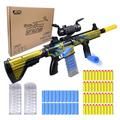 AGM MASTECH AR 416 SHELL-THROWING Blaster shot Gun,40 Official Darts,8-Darts Clip,2 Magazines,4 Assembly Methods,Blaster Toys Playset for Boys, Kids,and Adults(Gold)
