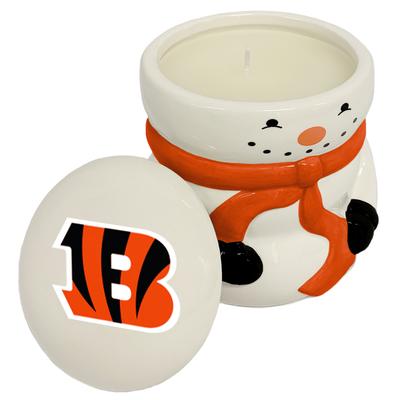 Cincinnati Bengals 12.5oz. Holiday Snowman Ceramic Candle