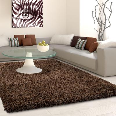 Hochflor-Teppich AYYILDIZ TEPPICHE "Life Shaggy 1500" Gr. 8, braun, B:300cm H:30mm L:400cm, Kunstfaser, Teppiche, Langfl