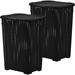 Superio Wicker Laundry Hamper Plastic in Black | 23.25 H x 17 W x 14 D in | Wayfair 1067-2