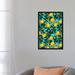 East Urban Home 'Lemon & Leaf' By Burcu Korkmazyurek Graphic Art Print on Wrapped Canvas Canvas, in Blue/Green/White | Wayfair