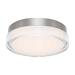 Dot 2.5"H x 6.25"W 1-Light Flush Mount in Stainless Steel