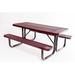 Arlmont & Co. Dimaggio Plastic Outdoor Picnic Table Plastic in Red | 30 H x 72 W x 60 D in | Wayfair F253450E9B784D06B799E62A9ACCCA58