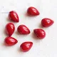Perles en forme de goutte d'eau coquillage rouge à moitié percé vente en gros pour bijoux à