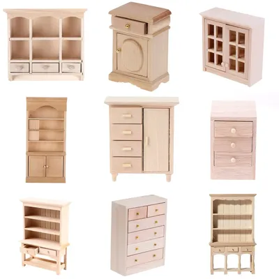 Mini armoire en bois pour table de chevet maison de courses meubles miniatures affichage de