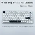 Spaceman Keycaps clavier mécanique d'échange à chaud la prochaine fois 75 filaire Type-C RVB