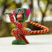 Trinx Elizza Crazy Monkey Alebrije Figurine Wood in Brown/Green/Red | 3 H x 2.6 W x 3.3 D in | Wayfair E477FF148A5442A5804CAF60E66F5C93