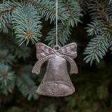 The Holiday Aisle® 2 Pieces Hanging Figurine Ornament Metal in Gray/Yellow | 1 H x 2 W x 2 D in | Wayfair 2231BBCDADA4401D84096260E9AF3CD2