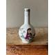 Vintage Chinese Small Porcelain Bottle Vase, Reclining Lady, with Calligraphy