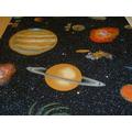 Planeten Weltrum Merkur Venus Erde Mars Baumwolle Patchworkstoff 50x110 cm