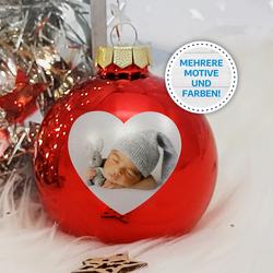 "Weihnachtskugel \"Kreis\" mit personalisiertem Foto-UV-Druck"