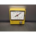 Peweta Uhr Wanduhr wall clock Küchenuhr gelb yellow POP Art Space Age design 70s 70er vintage vtg